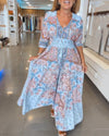 Robe maxi - élégante robe longue à imprimé floral pour femmes