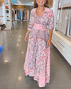 Robe maxi - élégante robe longue à imprimé floral pour femmes