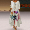 Robe maxi - élégante robe pour femmes avec poches et broderies florales