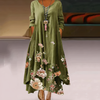 Robe maxi - élégante robe pour femmes avec poches et broderies florales