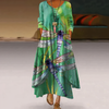 Robe maxi - élégante robe pour femmes avec poches et broderies florales