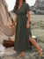 Robe maxi enveloppante - robe d'été sophistiquée pour femmes avec fente sur le côté