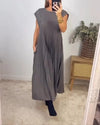 Robe maxi plissée - une allure décontractée avec style