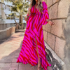 Robe maxi - robe d'été élégante pour femmes avec des motifs éclatants