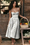 Robe midi a-line - élégante robe sans manches pour femmes
