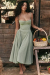 Robe midi a-line - élégante robe sans manches pour femmes