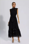 Robe midi en dentelle noire - élégance féminine