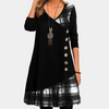 Robe midi femme - tunique asymétrique à carreaux élégante