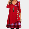 Robe midi femme - tunique asymétrique à carreaux élégante