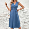 Robe midi fleurie - élégante robe d'été pour femme