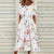 Robe midi fleurie - magnifique robe blanche avec poches pour femmes