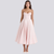 Robe midi florale - robe féminine à imprimé botanique avec corsage ajusté