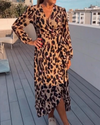 Robe midi imprimé animal - style chic élégant pour chaque occasion