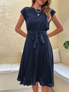 Robe midi plissée - élégante robe d'été pour femmes
