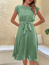 Robe midi plissée - élégante robe d'été pour femmes