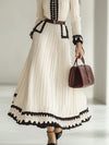 Robe midi tricotée - une élégance intemporelle avec ceinture
