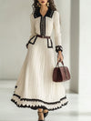 Robe midi tricotée - une élégance intemporelle avec ceinture