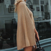 Robe poncho tricotée oversize en kaki - style chic pour dames