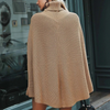 Robe poncho tricotée oversize en kaki - style chic pour dames