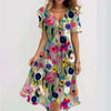 Robe portefeuille florale pour femmes - une tenue charmante à mi-mollet