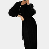 Robe pull tricotée - élégante robe pour femmes avec détails boutons