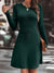 Robe tricotée chic - robe longue à manches longues marron foncé pour femmes