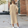 Robe tricotée - élégant pull long pour femmes