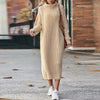 Robe tricotée - élégant pull long pour femmes