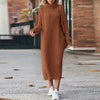 Robe tricotée - élégant pull long pour femmes