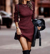 Robe tricotée - élégante robe en maille côtelée pour femmes