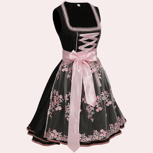 Robe vintage élégante - robe femme a-line avec broderie florale