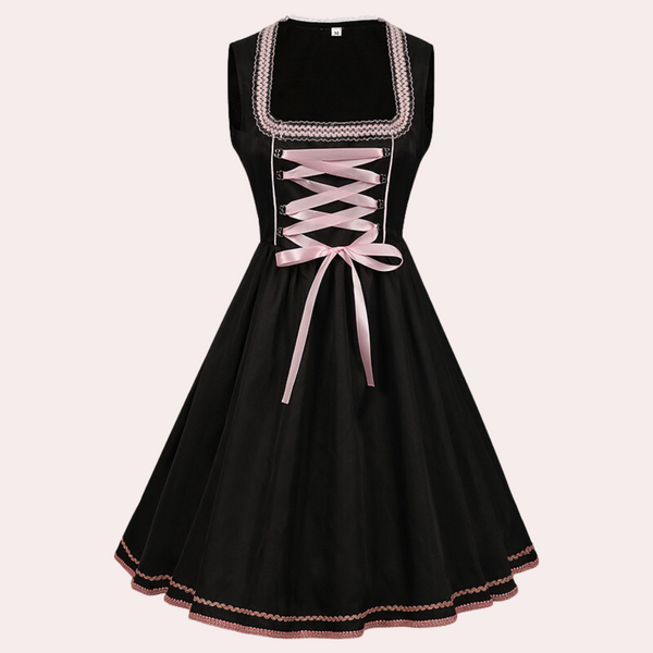 Robe vintage élégante - robe femme a-line avec broderie florale