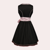 Robe vintage élégante - robe femme a-line avec broderie florale