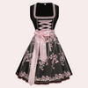 Robe vintage élégante - robe femme a-line avec broderie florale