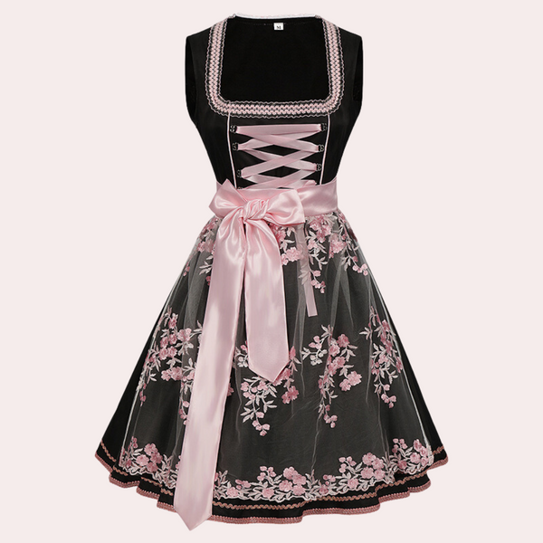 Robe vintage élégante - robe femme a-line avec broderie florale