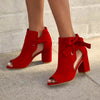 Bottines femme chic à lacets en suède - style ouvert pour toutes les occasions