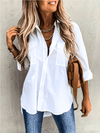 Chemise casual femme légère à manches longues - un incontournable de tous les jours pour les femmes élégantes