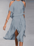 Robe de soirée élégante femme à épaules nues - tissu fluide pour les garden parties et les soirées