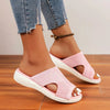 Sandales à glissière pour femmes - chaussures stylées grises faciles à enfiler