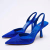 Sandales à talons hauts avec bride arrière - chaussures élégantes pour femmes avec détails en strass
