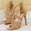 Sandales à talons hauts - élégantes chaussures style gladiateur pour femmes