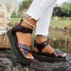 Sandales sportives noires pour femmes - chaussures strappées confortables