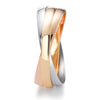 Set de 3 bagues - magnifiques bagues en or tri-couleur pour femmes
