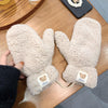 Set de gants en teddy fleece - chauds et douillets pour femmes