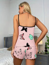 Set de pyjama pour femmes avec imprimé papillon - élégant et douillet