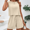 Ensemble de loungewear féminin en 2 pièces - tissu doux, look estival tendance