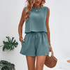Ensemble de loungewear féminin en 2 pièces - tissu doux, look estival tendance