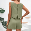 Ensemble de loungewear féminin en 2 pièces - tissu doux, look estival tendance