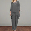 Ensemble formel femme 3 pièces : tunique élégante et pantalon - tenue de bureau chic