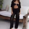 Ensemble crochet 2 pièces pour femmes - coupe décontractée et légère pour l'été - look chic plage et ville